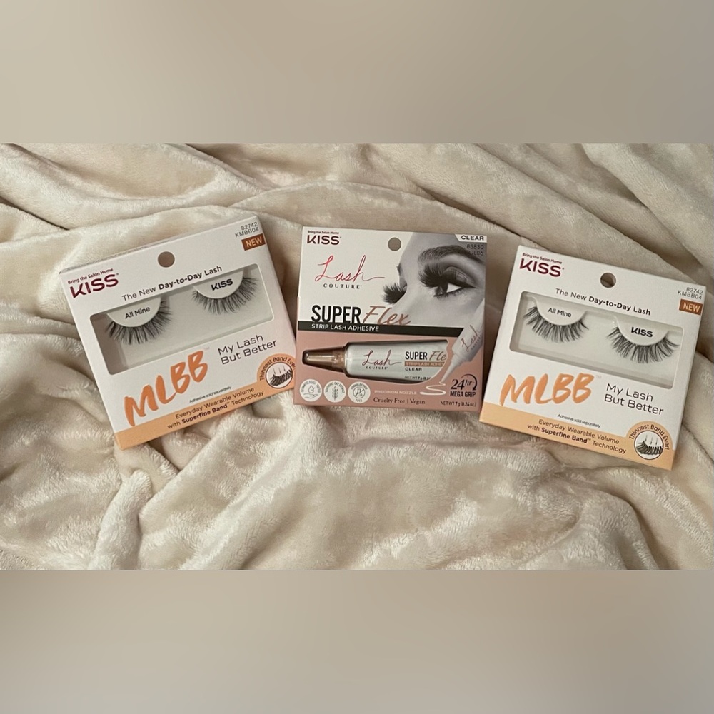 KISS MLBB Wearable Volume False Eyelashes AND Kiss Lash Adhesive